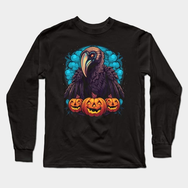 Vulture Halloween Long Sleeve T-Shirt by JH Mart